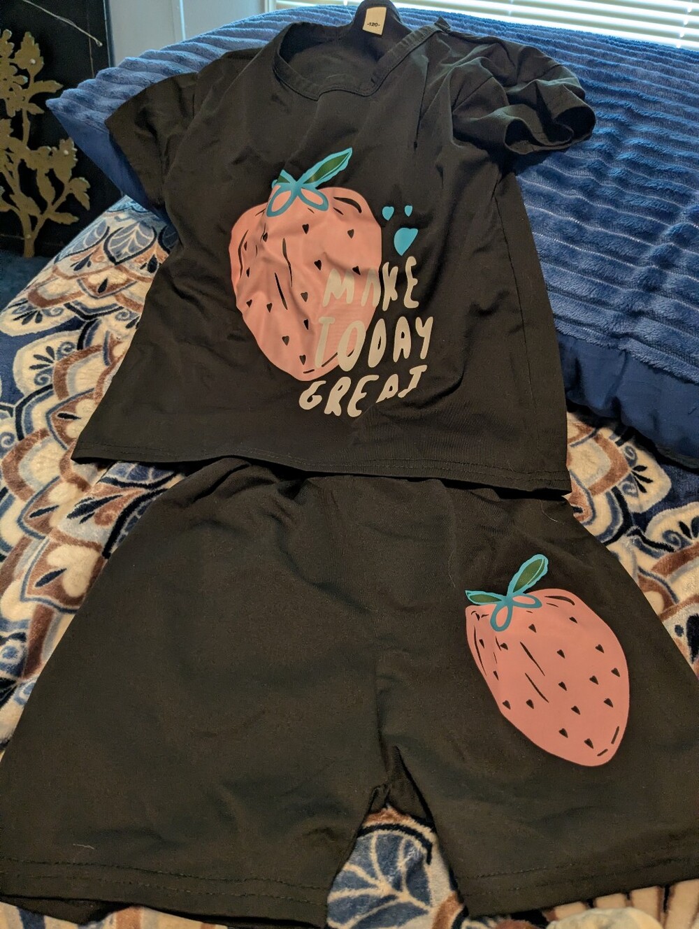 Kids Black Strawberry-Print Play Set - Make Today Great